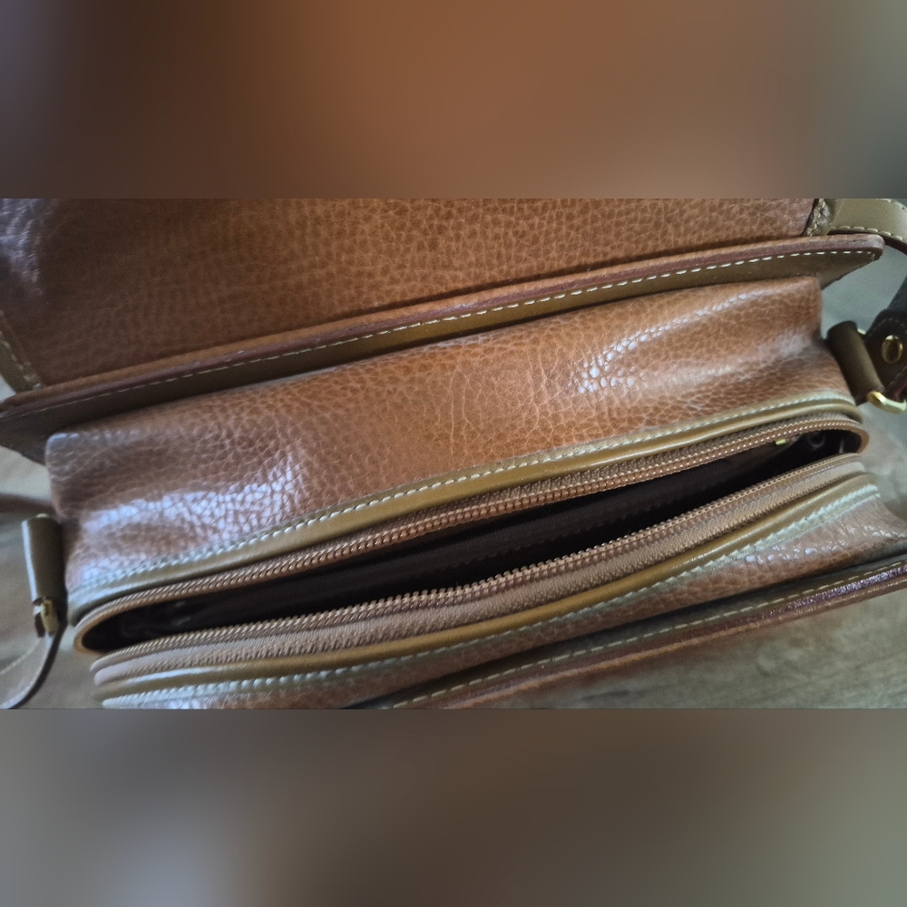 Vintage Courser Original Brown Leather Crossbody Bag Saddle Bag Equestrian Horse - Picture 11 of 16